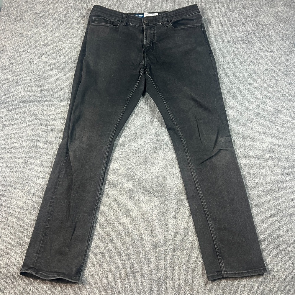 Old Navy Jeans Mens 34X32 Black Rinse Denim Slim 360 Tech Stretch Performance